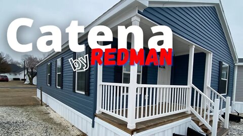 This Catena by REDMAN HOMES is the perfect BEACH COTTAGE | Double Wide MOBILE HOME TOUR
