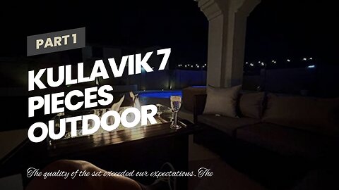Kullavik 7 Pieces Outdoor Patio Furniture Set with 43" 55000BTU Gas Propane Fire Pit Table PE W...