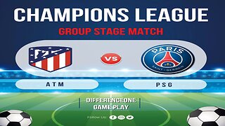 Champions League match between Atletico Madrid vs PSG