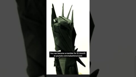 Origami Sauron from LOTR - Tutorial is out for members on my Youtube channel!