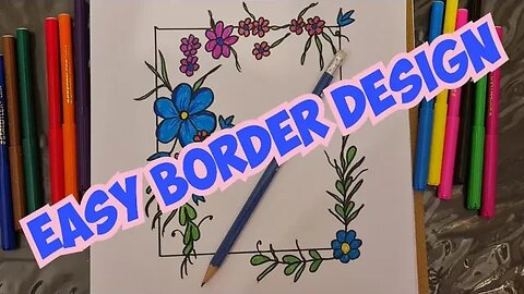 Flower drawing | Corner design | Border design |Flower design drawing | mehsim creations