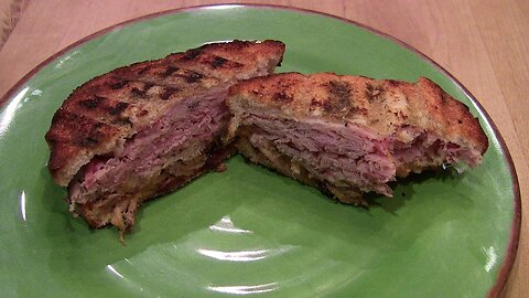 Grilled Ham & Cheese Sandwich on the Grill