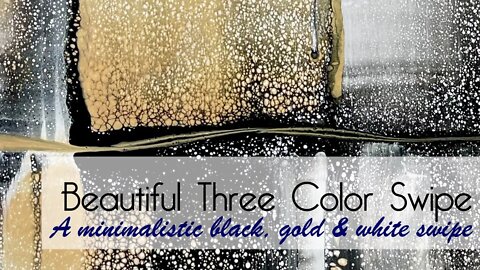 Beautiful, Minimalist, Three Color Swipe - Black, Gold, & White Swipe