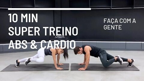 ABS & CARDIO em 10 MINUTOS | Sem Equipamento | Vamos fazer juntos!