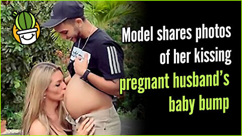 Model Shares Photos Of Her Kissing Pregnant Husband's Baby Bump