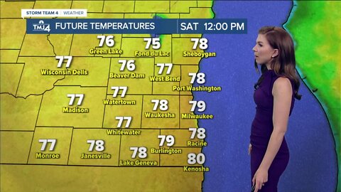 Sunny Saturday with slightly cooler temperatures