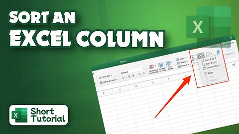 How to sort an Excel column
