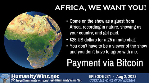 Episode 231 - Guest Mayowa from Nigeria: Africa you are on the show!
