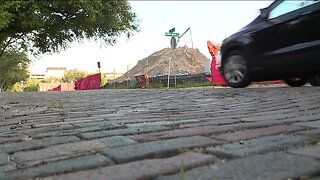 Historic Ybor bricks being removed