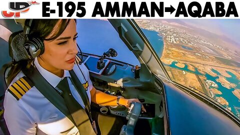 Royal Jordanian E-195 Amman to Aqaba | Full cockpit Flight & Pilot Briefings