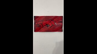 Wooden Arkansas Razorback Flag