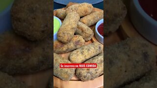 CROQUETE FÁCIL E DELICIOSO, em breve receita completa no canal MAIS COMIDA #lanche #salgados