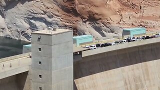 View of the top of Glen Canyon Dam