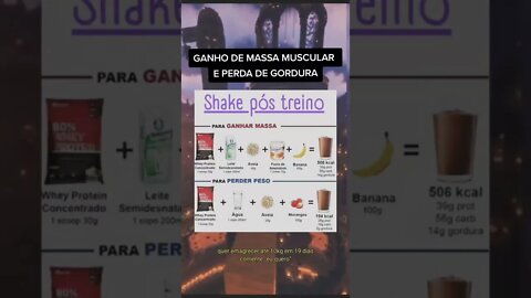 GANHO DE MASSA MUSCULAR E PERDA DE GORDURA - Vídeos Tiktok #Shorts