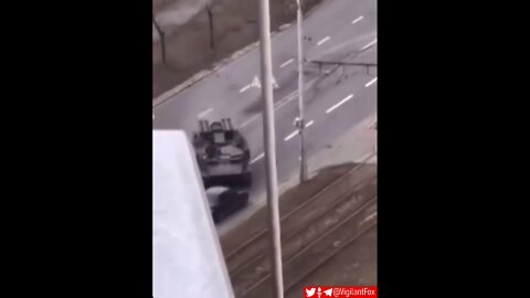 Armored Vehicle Loses Control—Crushes Ukrainian Car—Remarkably Lives After Being Saved By Onlookers