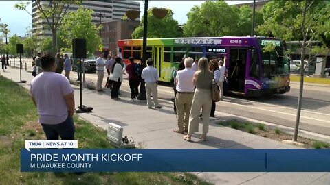 Leaders kick off Pride Month with new MCTS bus design