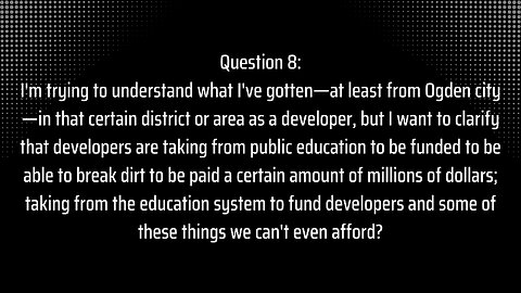 Special Districts: Question 8 - Is Money Taken From Education to Pay for Developments?