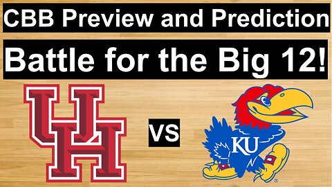 Houston vs Kansas Basketball Prediction/The Battle for the Big 12! #cbb