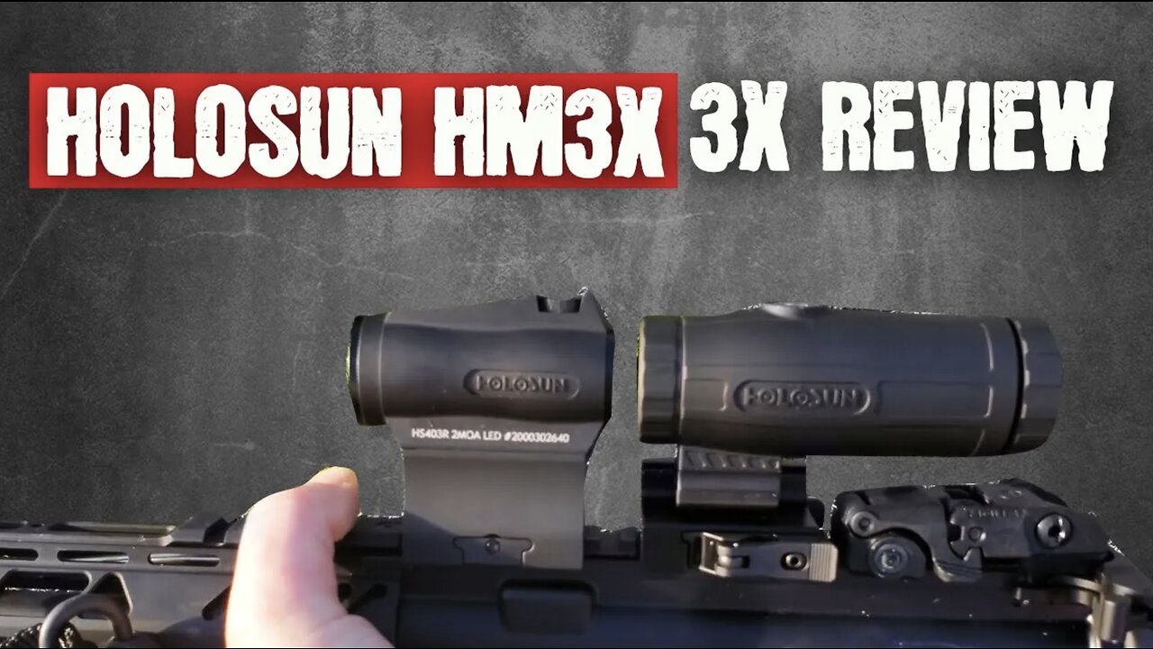Holosun HM3X 3x Flip Magnifier - Picatinny Mount, Lower 1/3 Co-Witness For Red Dot Sights