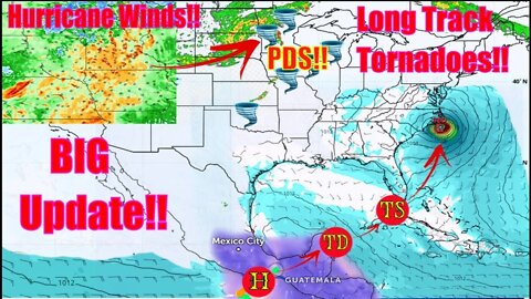 Hurricane Agatha Strengthens! Long Track Tornadoes & Hurricane Winds! - The WeatherMan Plus