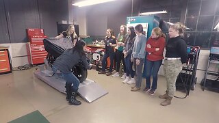 High school girls building a Harley flat tracker | Iron Angels Vlog