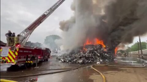 Smoke from Kansas City, Kansas, industrial fire seen miles away