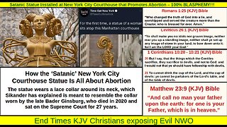 Satanic Statue Installed at New York City Courthouse that Promotes Abortion – 100% BLASPHEMY!!!