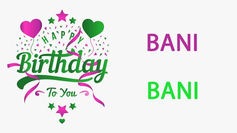 Happy Birthday to Bani - Hindi Birthday Wish From Birthday Bash