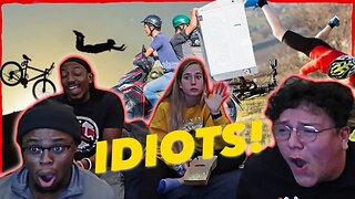 AMERICANS REACT TO IDIOTS ON BIKES