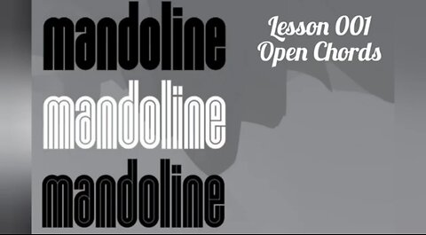 Mandolin Lesson - Open Chords G C D