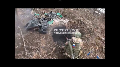 POV footage of Russian Forces conducting an assault and clearing operation on a Ukrainian position