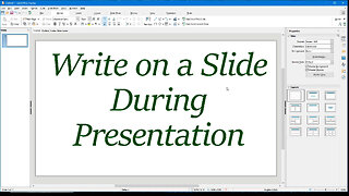 Libreoffice Impress Lesson 3 - Write Or Draw On A Slide During Presentation