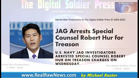 JAG Arrests Special Counsel Robert Hur for Treason