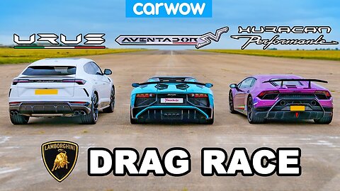 Lamborghini Urus v Aventador v Huracan: DRAG RACE!