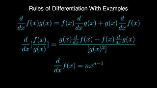 Rules of Differentiation #calculus #mathematics #derivative