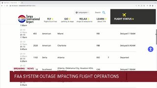 TPA affected and all flights potentially stopped nationwide due to FAA issue
