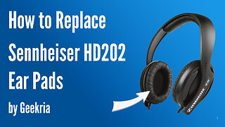 How to Replace Sennheiser HD202 Headphones Ear Pads / Cushions | Geekria