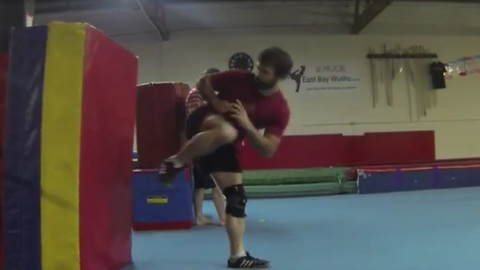 Stuntman demonstrates 200 martial arts kicks seen in film