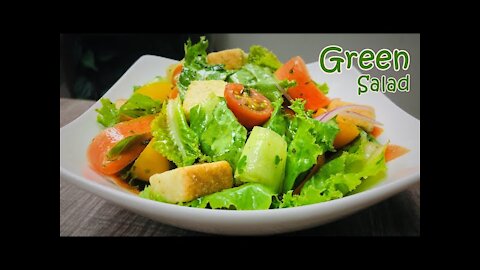 Basic Simple Green Salad with low carb fat loss weight loss diet plan flat belly lose fat