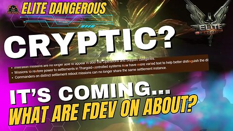 Its Coming - What does FDEV mean? Elite Dangerous Update 17 Cryptic Message