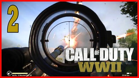 Call of Duty WW2 Full Gameplay No Commentary - God Mode - Story 2 #COD