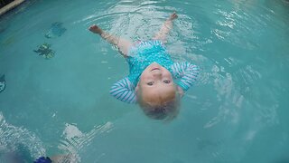 2-year-old Twins Swim On Last Day Of Swim Lessons