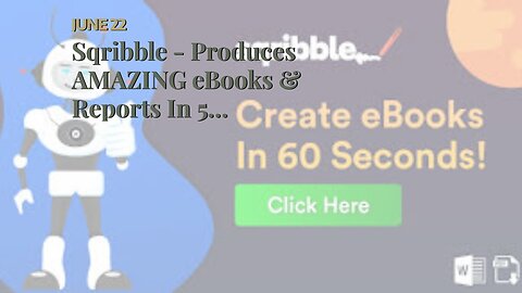 Sqribble - Produces AMAZING eBooks & Reports In 5 MINUTES Without Entering Any Kind Of Words!