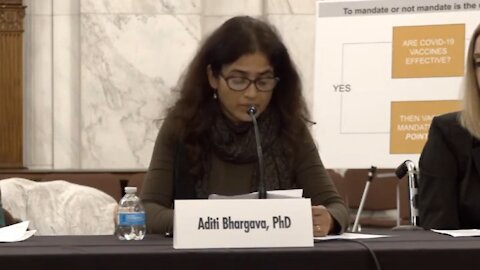 Senator Johnson Vaccine Panel: UCSF Professor Aditi Bhargava 'These Are Not Normal Vaccines'