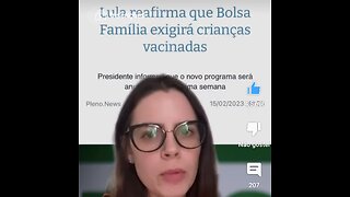 In Brazil Lula reaffirms that Bolsa Família will demand vaccinated children and long live freedom