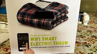 #Voice #activated, #Wi-Fi smart electric throw, #unboxing #setup and #review￼