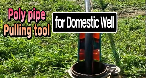 Deep well poly pipe pulling tool. (DIY)