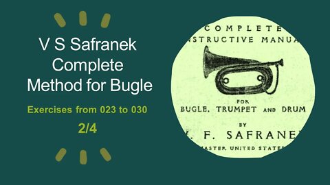 V S Safranek Complete [Method for Bugle] - Execises from 023 to 030