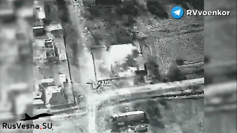 Russian Missile Strike On Ukrainian Position Using Precision-Guided Munitions