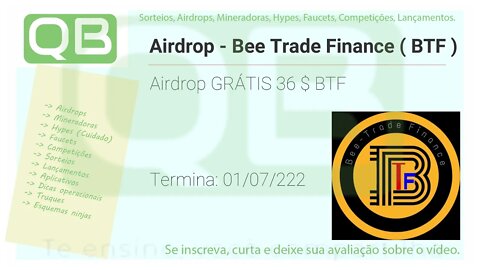 #Airdrop - #Bee #Trade #Finance ( 36 $BTF )